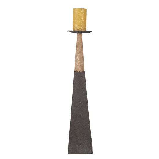 Clayre &amp; Eef | Kandelaar Grijs 13x13x60 cm | 50696