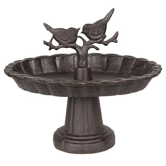 Clayre & Eef | Vogelbad Bruin 24x19x22 cm | 6Y3217
