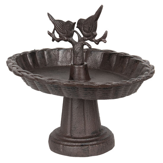 Clayre & Eef | Vogelbad Bruin 24x19x22 cm | 6Y3217