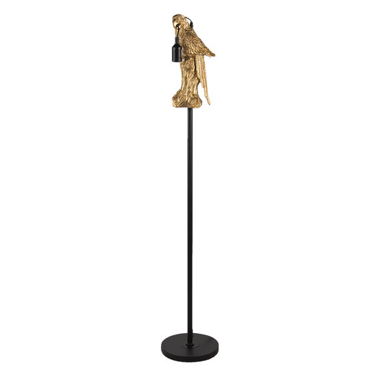 Clayre &amp; Eef | Vloerlamp Papegaai Goudkleurig &oslash; 25x139 cm E27/max 1x60W | 5LMP343