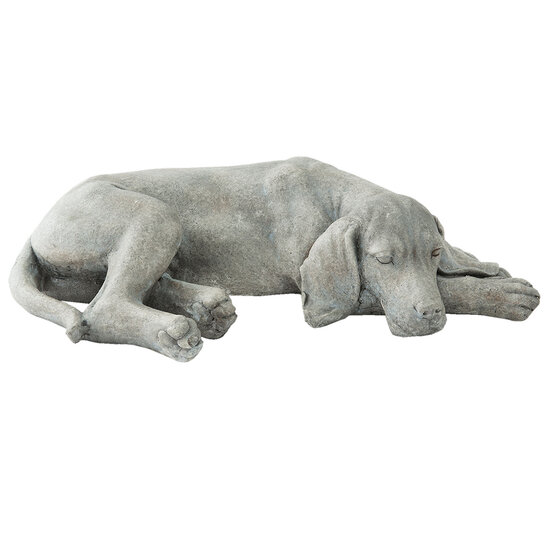 Clayre &amp; Eef | Decoratie Beeld Hond Grijs 58x35x15 cm | 6PR1144