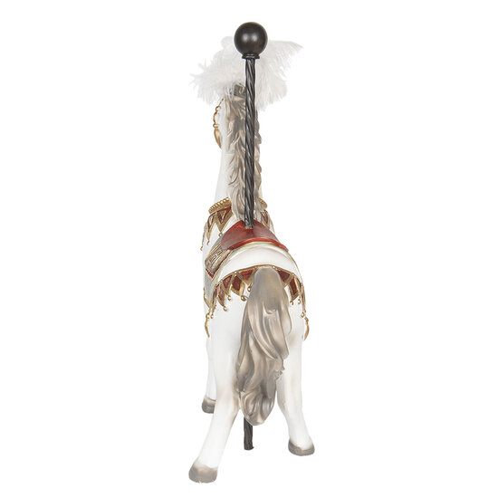 Clayre &amp; Eef | Decoratie Beeld Paard Wit 43x17x54 cm | 6PR2441