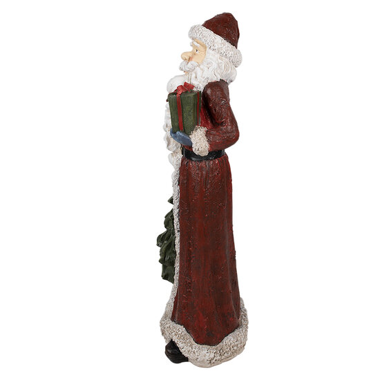 Clayre &amp; Eef | Kerstdecoratie Beeld Rood, Wit 45x33x104 cm | 5PR0121
