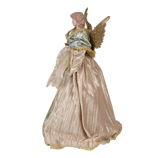 Clayre & Eef | Decoratie Beeld Engel Goudkleurig 26x16x43 cm | 65218