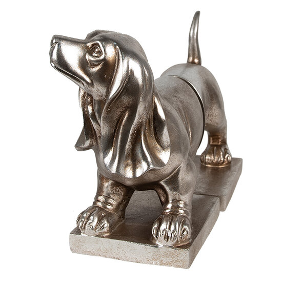 Clayre & Eef | Boekensteunen Set van 2 Hond Zilverkleurig 36x12x19 cm | 6PR3861