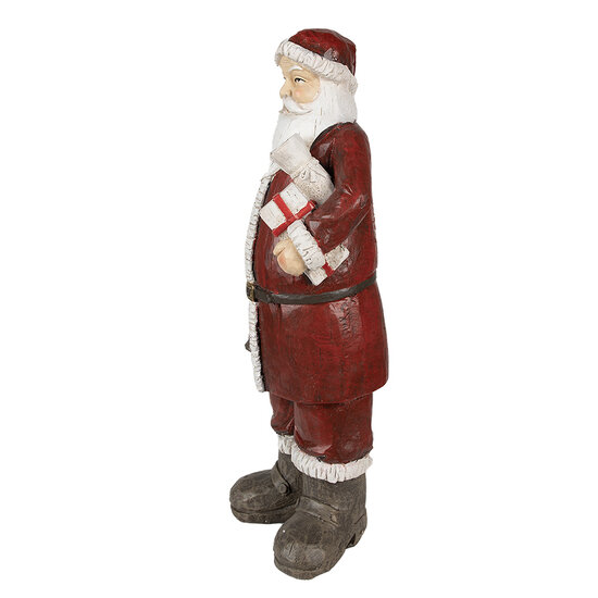 Clayre &amp; Eef | Kerstdecoratie Beeld Rood, Wit 18x14x46 cm | 6PR3913