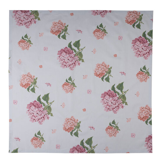 Clayre &amp; Eef | Tafelkleed Wit, Roze, Blauw 100x100 cm | VTG01