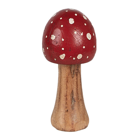 Clayre &amp; Eef | Decoratie Paddenstoel Rood Bruin &oslash; 5x8 cm | 6H2309S