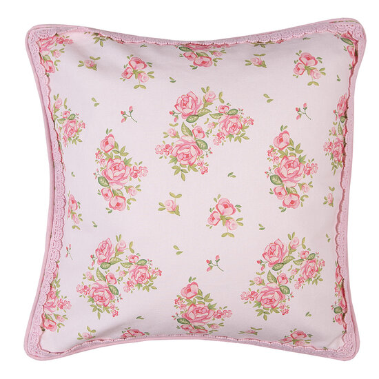 Clayre &amp; Eef | Kussenhoes Roze 40x40 cm | SWR21