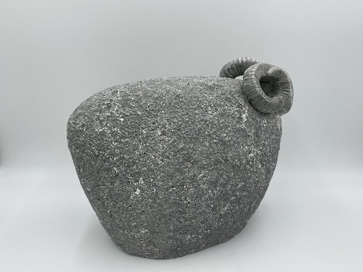 Decoratie beeld ram grijs wit polystone beton look 29 x 15 cm schaap Janko maat S | 121320 | Home Sweet Home | Stoer &amp; Sober Woonstijl