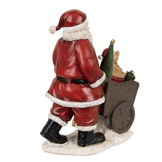 Clayre &amp; Eef | Kerstdecoratie Beeld Kerstman Rood 12x8x15 cm | 6PR4929