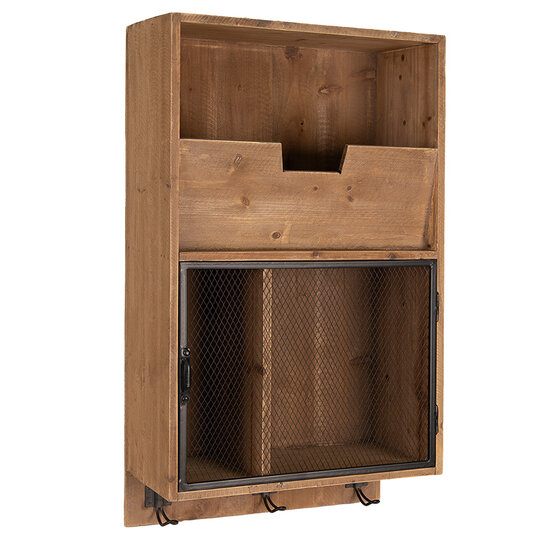 Clayre & Eef | Wandrek Bruin Zwart 40x18x71 cm | 50743