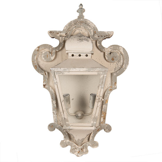 Clayre & Eef | Wandlamp Beige Grijs Goudkleurig 43x16x68 cm E14/max 2x25W | 5LMP363