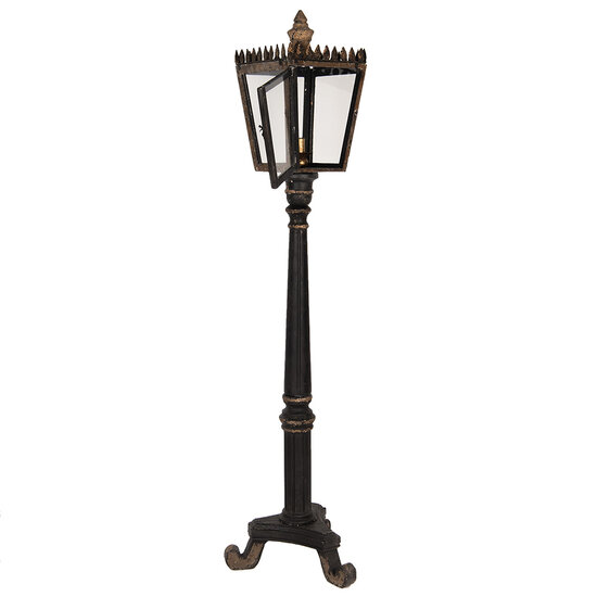 Clayre & Eef | Vloerlamp Zwart Goudkleurig 44x40x172 cm E14/max 1x25W | 5LMP364