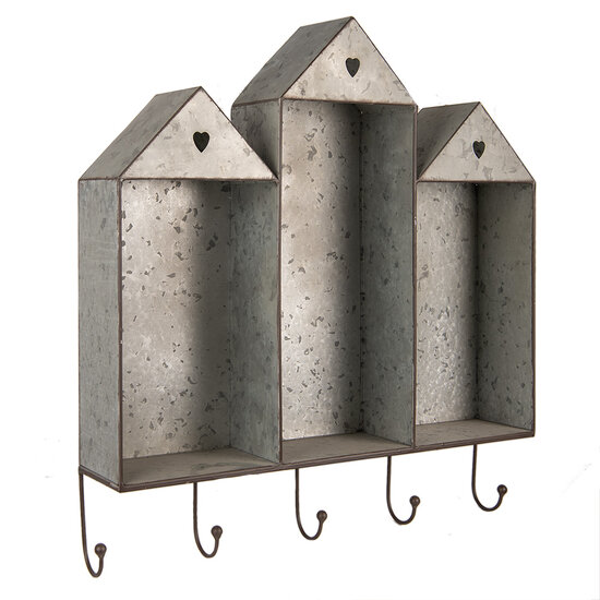 Clayre & Eef | Wandrek Grijs Bruin 62x12x66 cm | 5Y1147