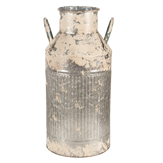 Clayre & Eef | Decoratie Melkbus Grijs Beige 23x22x47 cm | 6Y5405