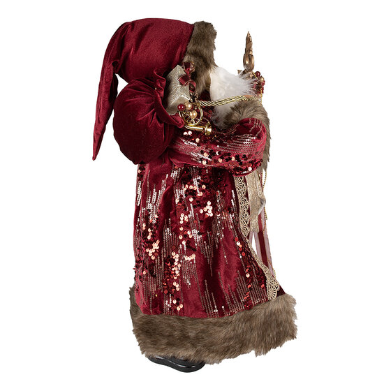 Clayre &amp; Eef | Kerstdecoratie Kerstman Rood 29x20x63 cm | 50766