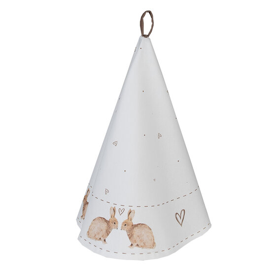 Clayre &amp; Eef | Theedoek Beige Bruin &oslash; 80 cm | BSLC48