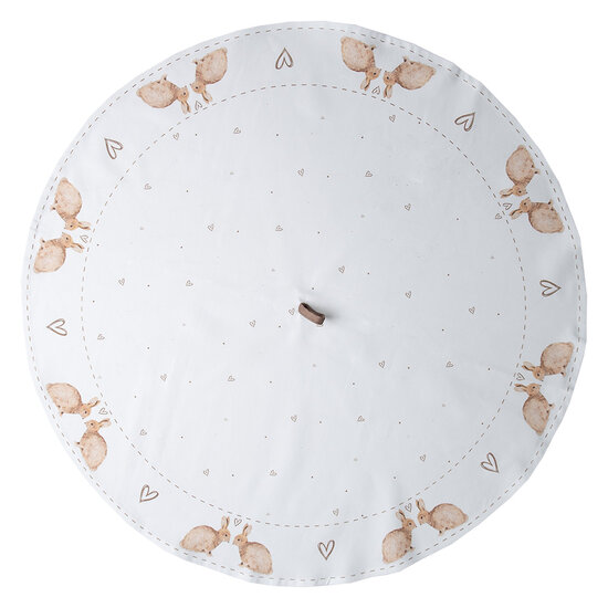 Clayre &amp; Eef | Theedoek Beige Bruin &oslash; 80 cm | BSLC48