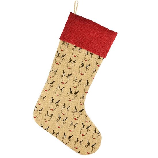 Dekoratief | Jutekous kerst &#039;Rudolph&#039;, 20x52cm | A195379