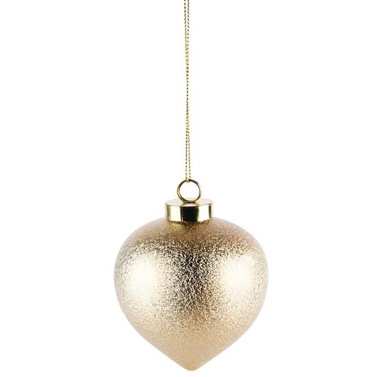 Dekoratief | Hanger bal, mat goud, keramiek, 6x6x8cm | A215207