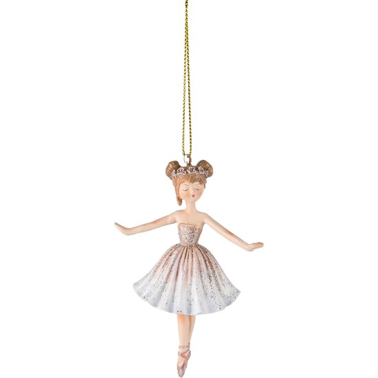 Dekoratief | Hanger ballerina, roze, resina, 7x4x11cm | A225404