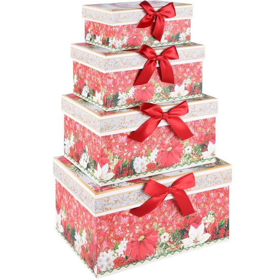 Dekoratief | Set 4 dozen &#039;Classic Santa&#039;, karton, 23x16x12cm | A225882