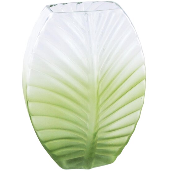 Dekoratief | Vaas, transparant/groen, glas, 22x11x30cm | A234005