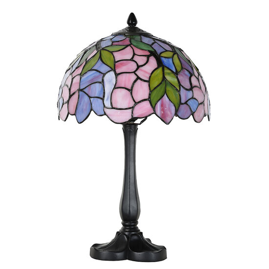Clayre & Eef | Tiffany Tafellamp Roze ø 30x50 cm E27/max 1x60W | 5LL-6308