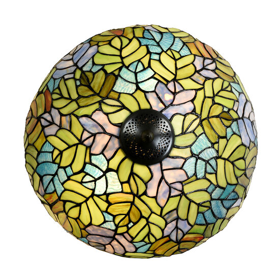 Clayre &amp; Eef | Tiffany Tafellamp Groen &oslash; 40x60 cm E27/max 2x60W | 5LL-6312
