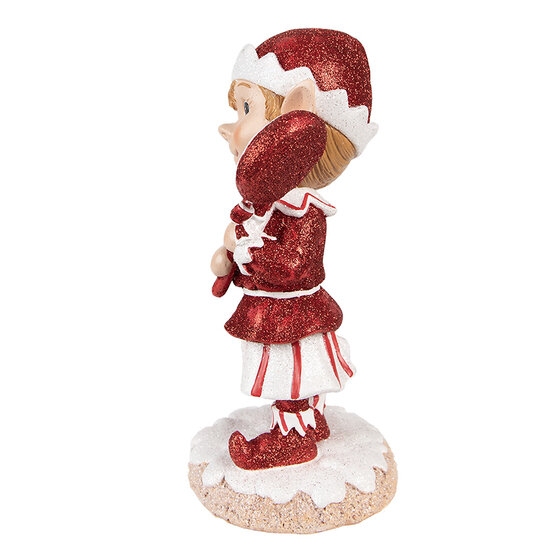 Clayre &amp; Eef | Decoratie elf Rood 12x9x20 cm | 6PR4902