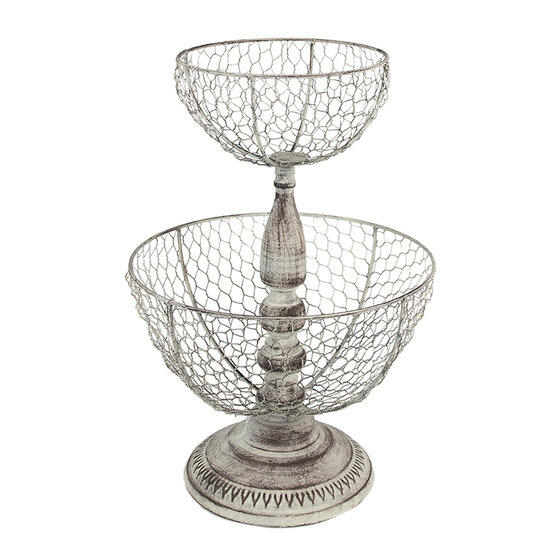 Clayre & Eef | Etagère Beige Kleurig ø 30x44 cm | 6Y5412
