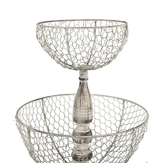 Clayre & Eef | Etagère Beige Kleurig ø 30x44 cm | 6Y5412