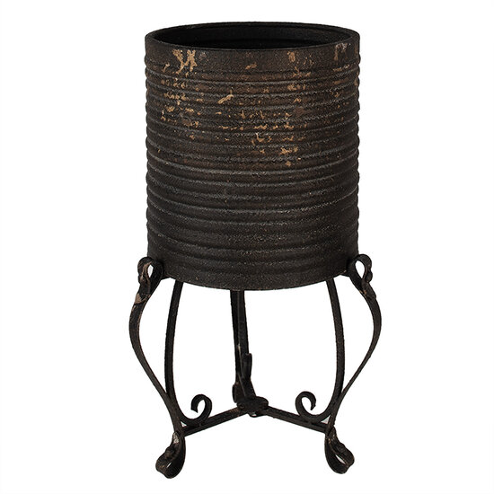 Clayre & Eef | Plantenstandaard Binnen Zwart ø 29x53 cm | 6Y5476