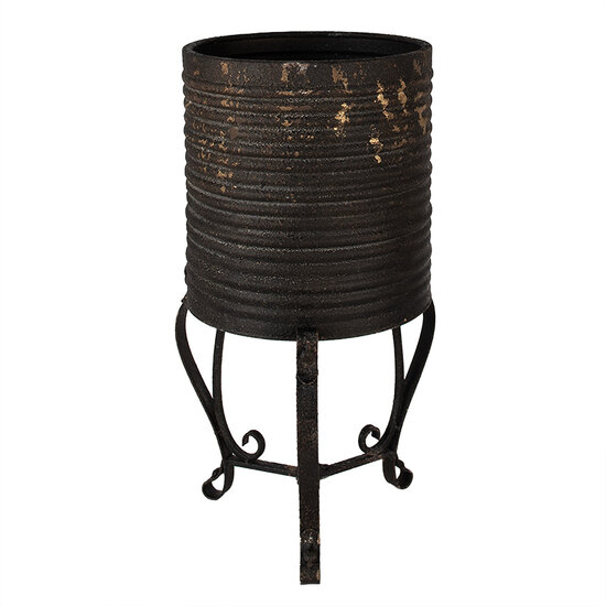 Clayre & Eef | Plantenstandaard Binnen Zwart ø 29x53 cm | 6Y5476
