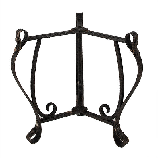 Clayre & Eef | Plantenstandaard Binnen Zwart ø 29x53 cm | 6Y5476