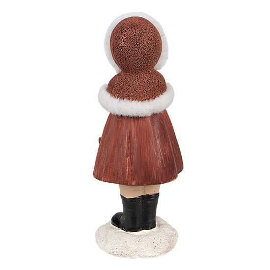 Clayre &amp; Eef | Kerstdecoratie Beeld Kind Rood, Wit 6x6x13 cm | 6PR4948