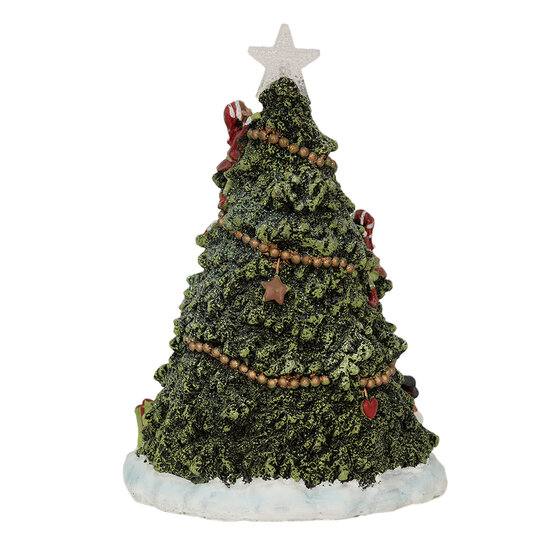 Clayre &amp; Eef | Kerstdecoratie Kerstboom met LED Groen 18x15x26 cm / 3xAAA | 6PR3971