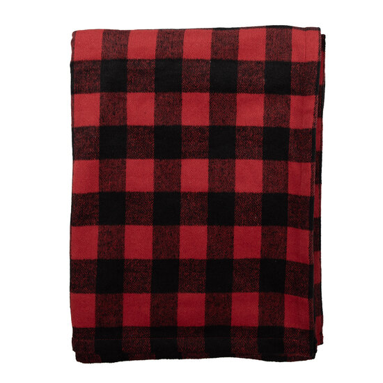 Clayre &amp; Eef | Plaid Rood, Zwart 130x170 cm | KT060.145