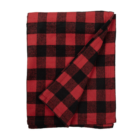 Clayre &amp; Eef | Plaid Rood, Zwart 130x170 cm | KT060.145