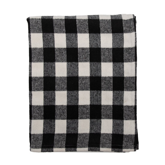 Clayre &amp; Eef | Plaid Zwart, Wit 130x170 cm | KT060.146