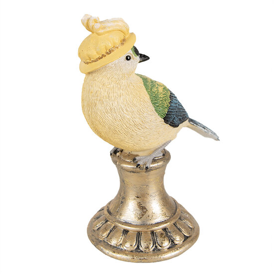 Clayre & Eef | Decoratie beeld Vogel Blauw 8x13x17 cm | 6PR3992