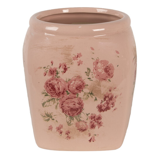 Clayre &amp; Eef | Bloempot Binnen Roze 14x14x16 cm | 6CE1604M