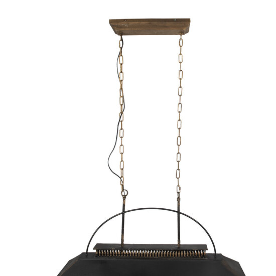 Clayre & Eef | Hanglamp Zwart Bruin 99x30x70 cm E27/max 6x60W | 5LMP370