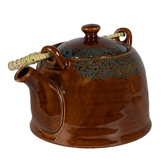 Clayre &amp; Eef | Theepot Bruin &oslash; 14x12 cm / 750 ml | 6CETE0137