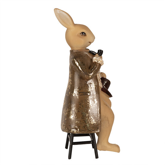 Clayre &amp; Eef | Decoratie konijn Beige Bruin 9x9x20 cm | 6PR4112