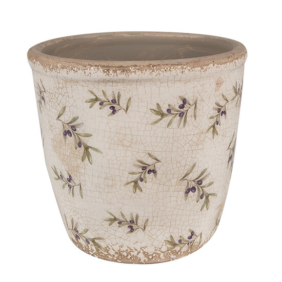 Clayre &amp; Eef | Bloempot Binnen Beige &oslash; 14x13 cm | 6CE1669M