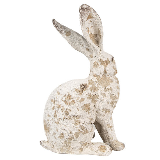 Clayre & Eef | Decoratie Beeld Konijn Beige Bruin 13x8x22 cm | 6PR4053