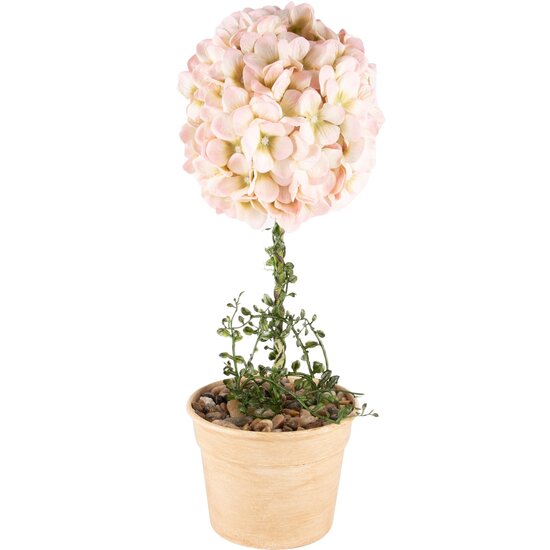 Dekoratief | Bloessemboompje in bloempot, roze/groen, PVC, 18x18x44cm | A240576