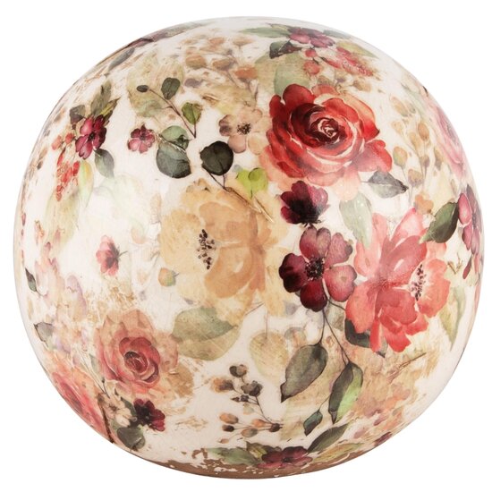 Dekoratief | Decobol &#039;Romantic Flowers&#039;, keramiek, 12x12x12cm | A240812
